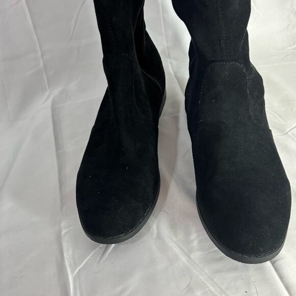 Catherine Malandrino Morcha Over The Knee Boots Womens Size 10 Black Faux Suede - Picture 9 of 9